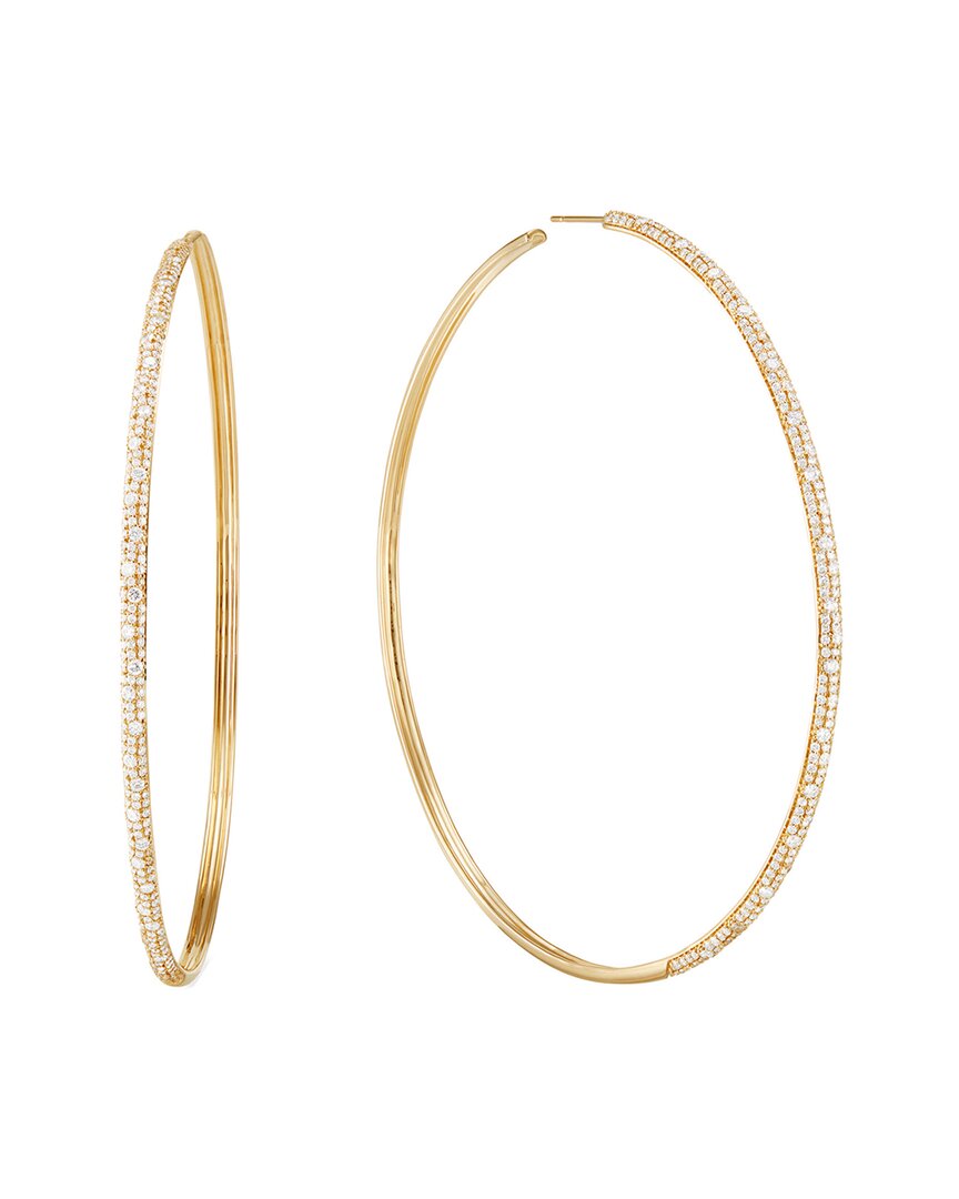 Lana Jewelry 14K 3.04 Ct. Tw. Diamond Hoops Gold