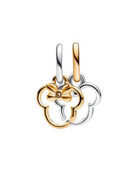 Pandora Pandora X Disney Silver & 14K Plated Cz Mickey Mouse & Minnie Mouse Splittable