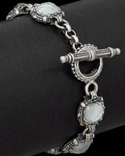 Konstantino Aura Silver 20.00 Ct. Tw. Gemstone Doublet Toggle Bracelet