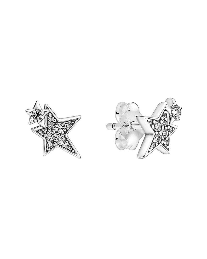 Pandora Moments Silver Cz Stud Earrings