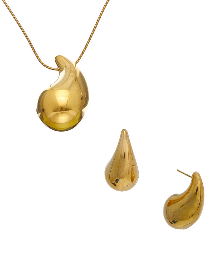 Dannijo Plated Necklace & Earrings Set No Color
