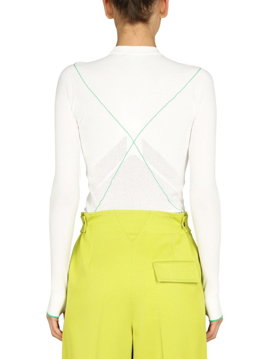 Bottega Veneta Women Contrasting Seams Sweater