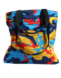 Dolce & Gabbana Multicolor Camouflage Nylon Shopping Tote Women's Bag