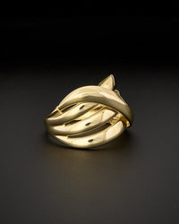 14K Italian Gold Crossover Ring
