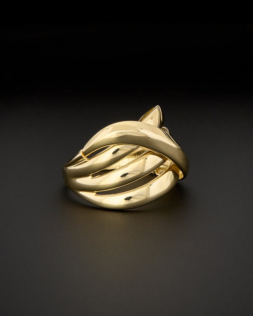 14K Italian Gold Crossover Ring