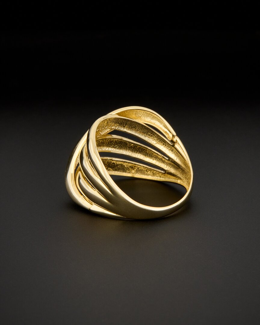14K Italian Gold Crossover Ring