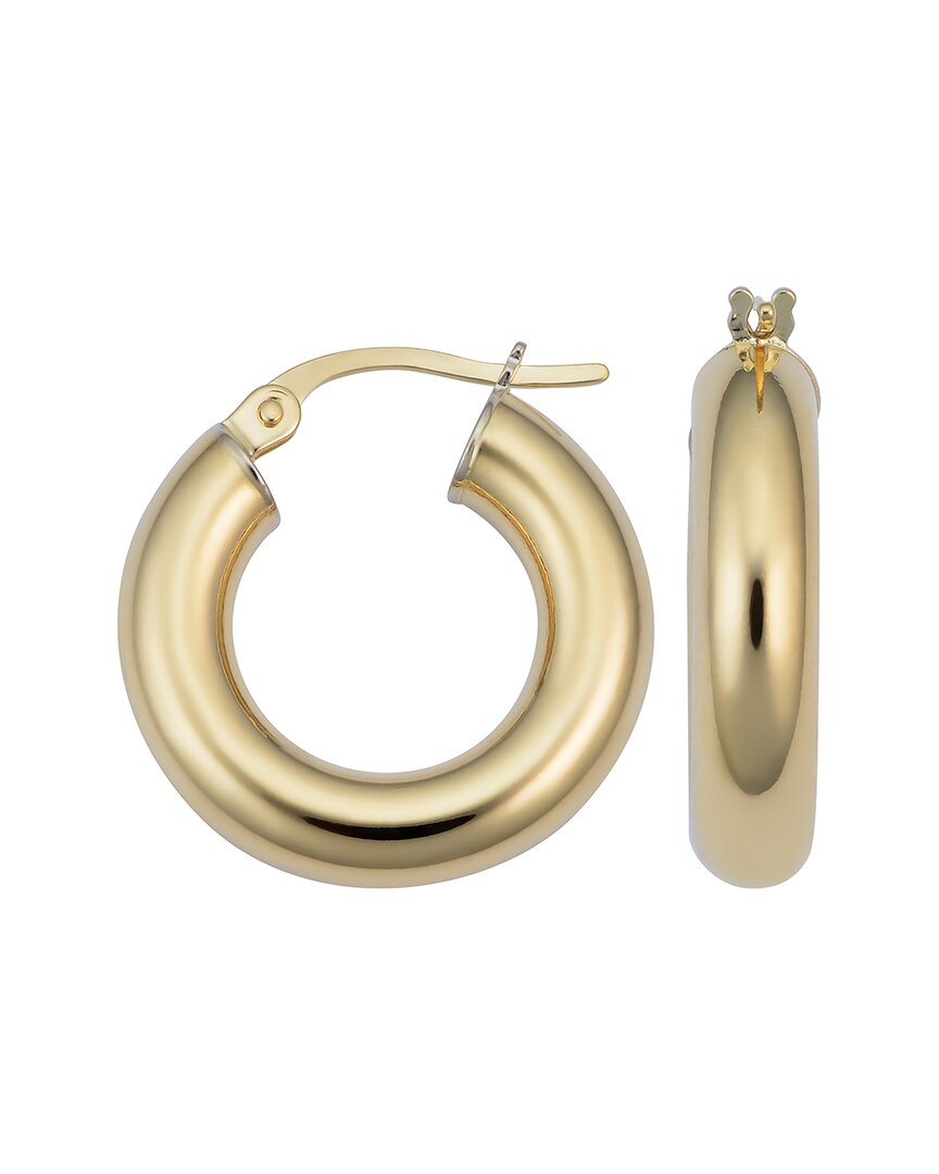 14K Italian Gold Polished Hoops Yellow