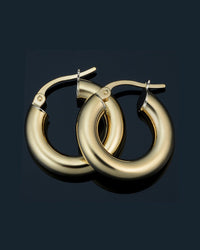 14K Italian Gold Polished Hoops