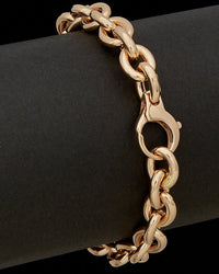 14K Italian Rose Gold Link Bracelet