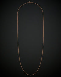 14K Italian Rose Gold Chain Necklace