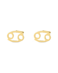 14K Italian Gold Cancer Earrings