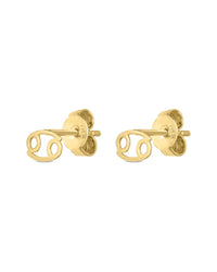 14K Italian Gold Cancer Earrings