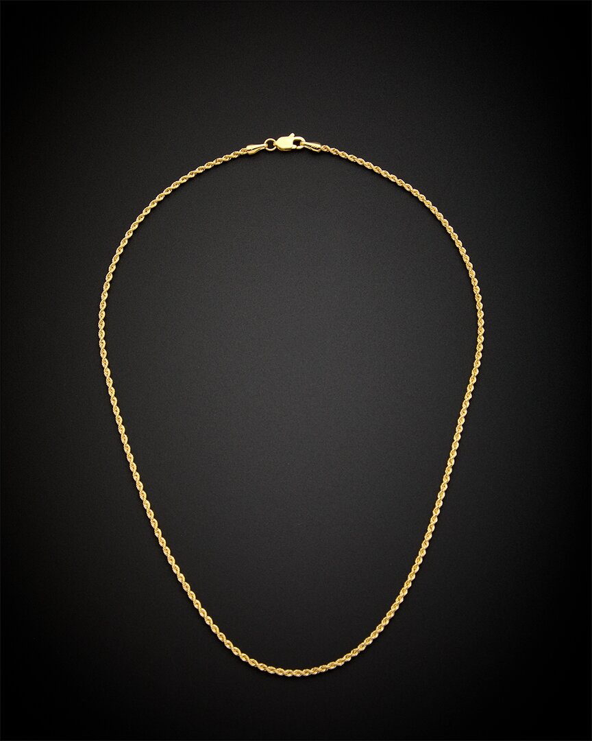 14K Italian Gold Rope Chain Necklace