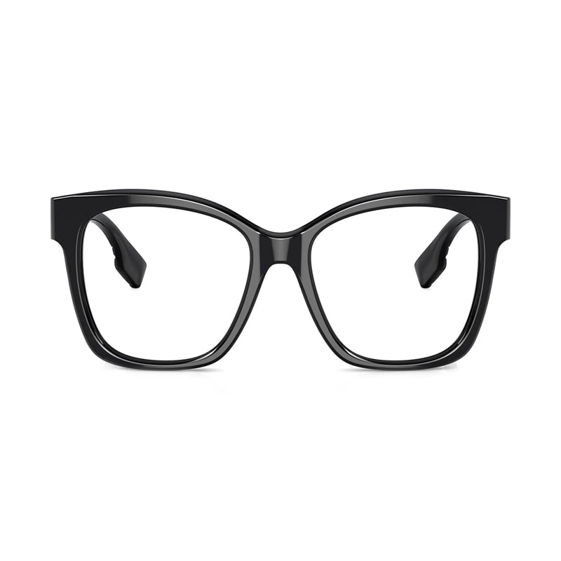 Burberry Burberry Eyeglasses Square Full Rim, Black Frame and Clear Demo Lenses Lens BE23633001