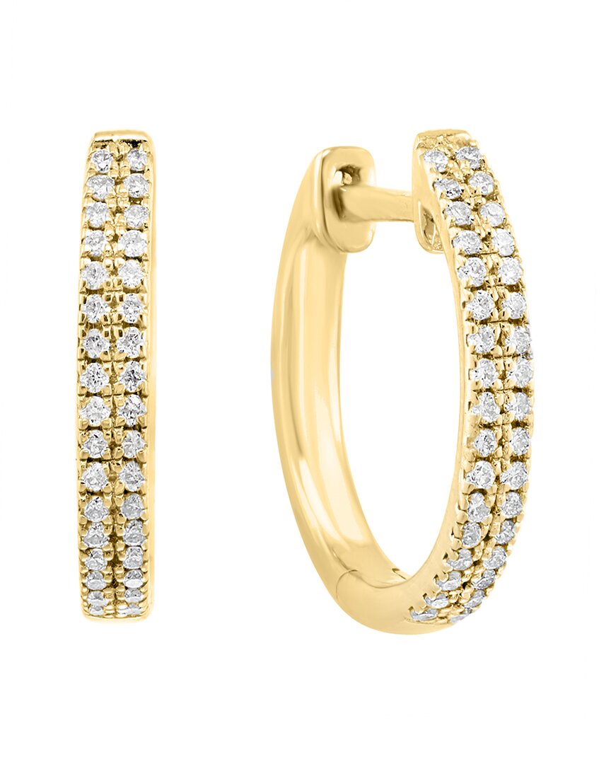 Effy Fine Jewelry 14K Over Silver 0.19 Ct. Tw. Diamond Earrings