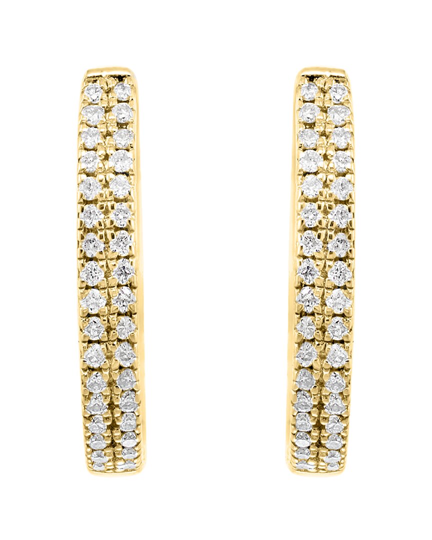 Effy Fine Jewelry 14K Over Silver 0.19 Ct. Tw. Diamond Earrings