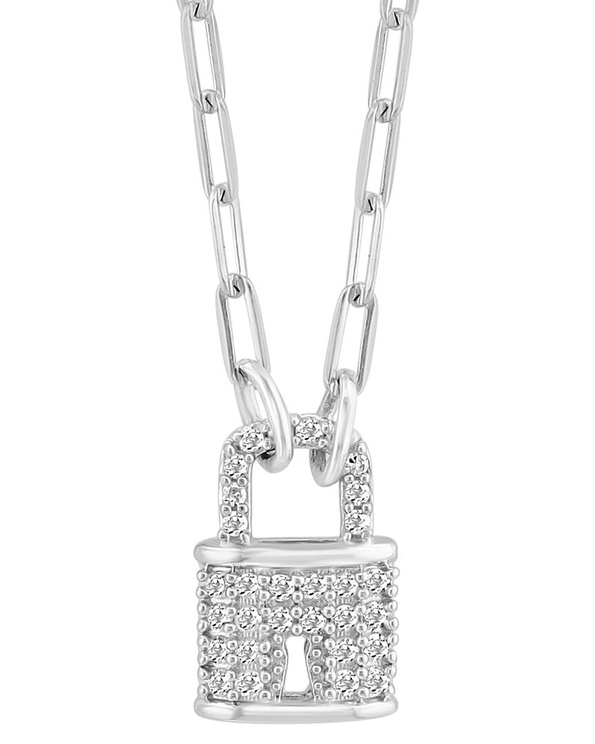 Effy Fine Jewelry Silver 0.14 Ct. Tw. Diamond Necklace