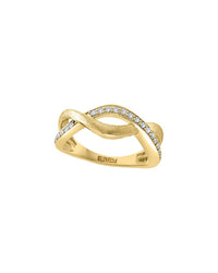Effy Fine Jewelry 14K Over Silver 0.18 Ct. Tw. Diamond Ring