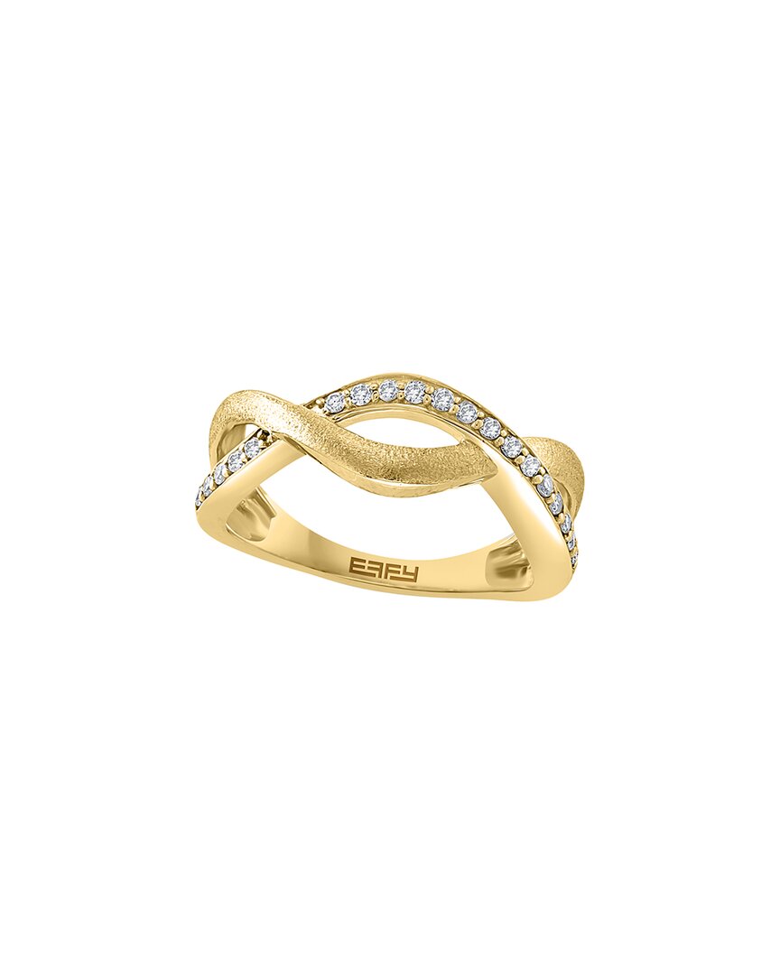 Effy Fine Jewelry 14K Over Silver 0.18 Ct. Tw. Diamond Ring