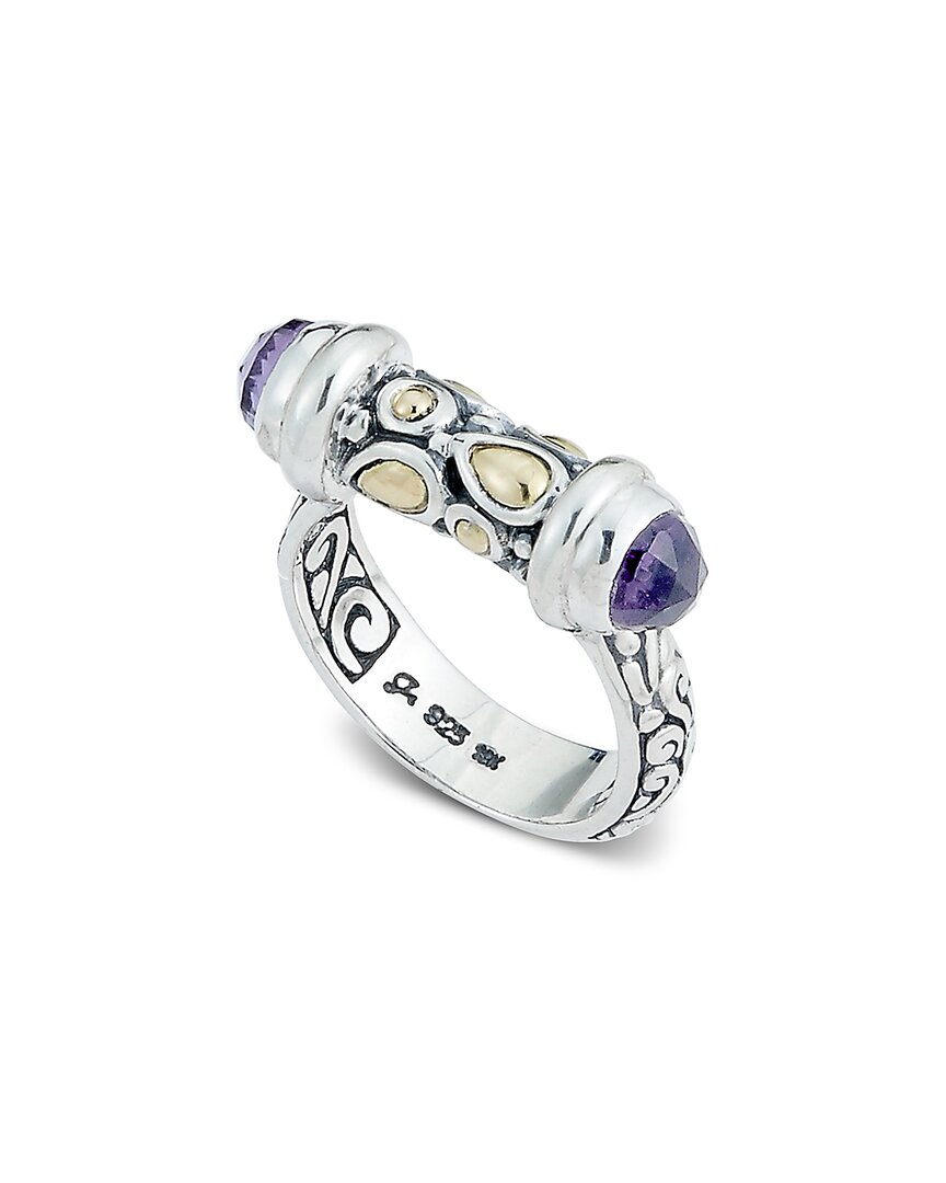 Samuel B. Samuel B. 18K & Silver Amethyst Bullet Ring