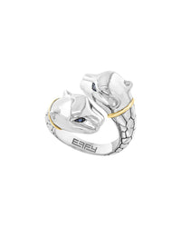 Effy Fine Jewelry Silver & 18K 0.06 Ct. Tw. Diamond Ring