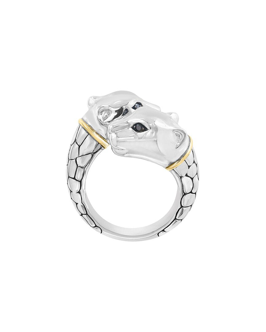 Effy Fine Jewelry Silver & 18K 0.06 Ct. Tw. Diamond Ring