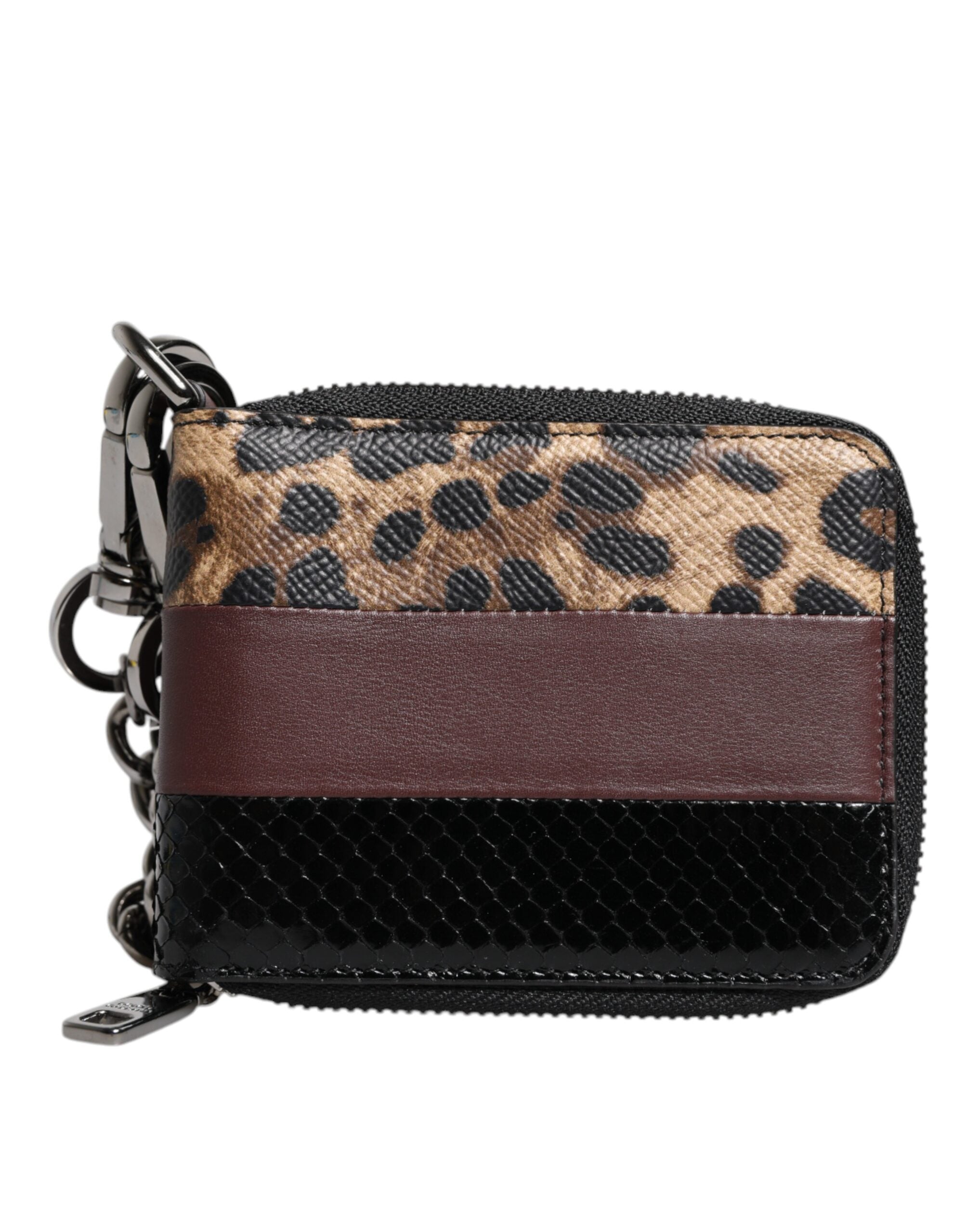 Dolce & Gabbana Dolce & Gabbana Multicolor Leopard Leather DG Bifold Card Holder Women's Wallet