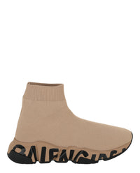 Balenciaga Womens Speed Graffiti Knit Sneakers