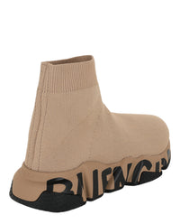 Balenciaga Womens Speed Graffiti Knit Sneakers