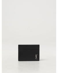 Saint Laurent YSL Card Holder Leather Wallet Men Black