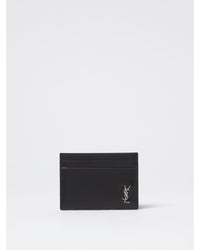 Saint Laurent YSL Card Holder Leather Wallet Men Black
