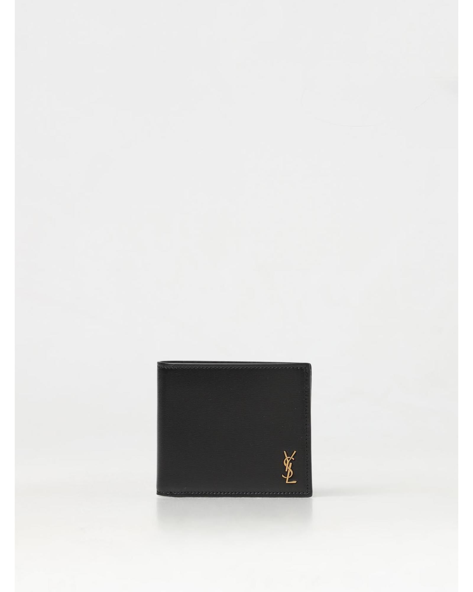 Saint Laurent YSL BiFold Classic Leather Wallet Men Black