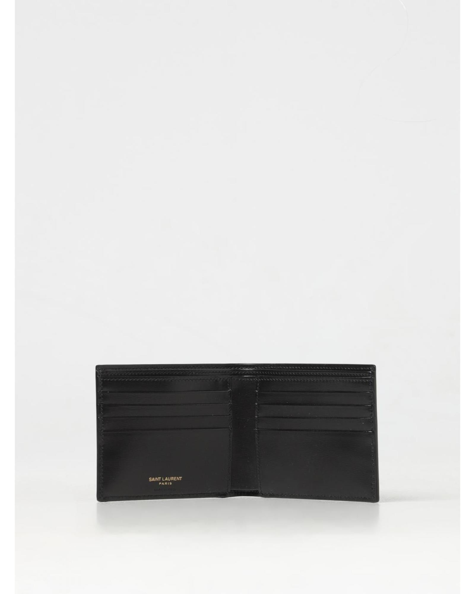 Saint Laurent YSL BiFold Classic Leather Wallet Men Black