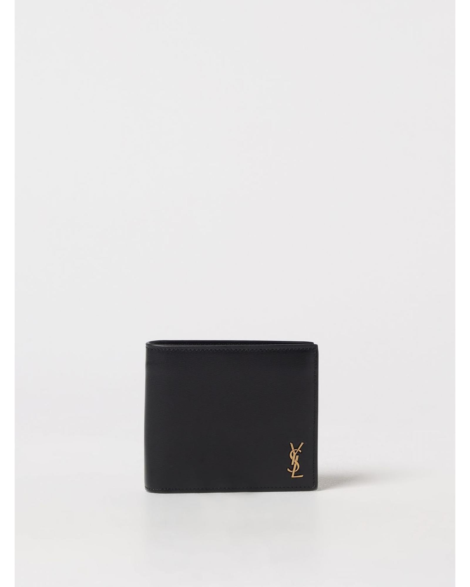 Saint Laurent YSL BiFold Classic Leather Wallet Men Black