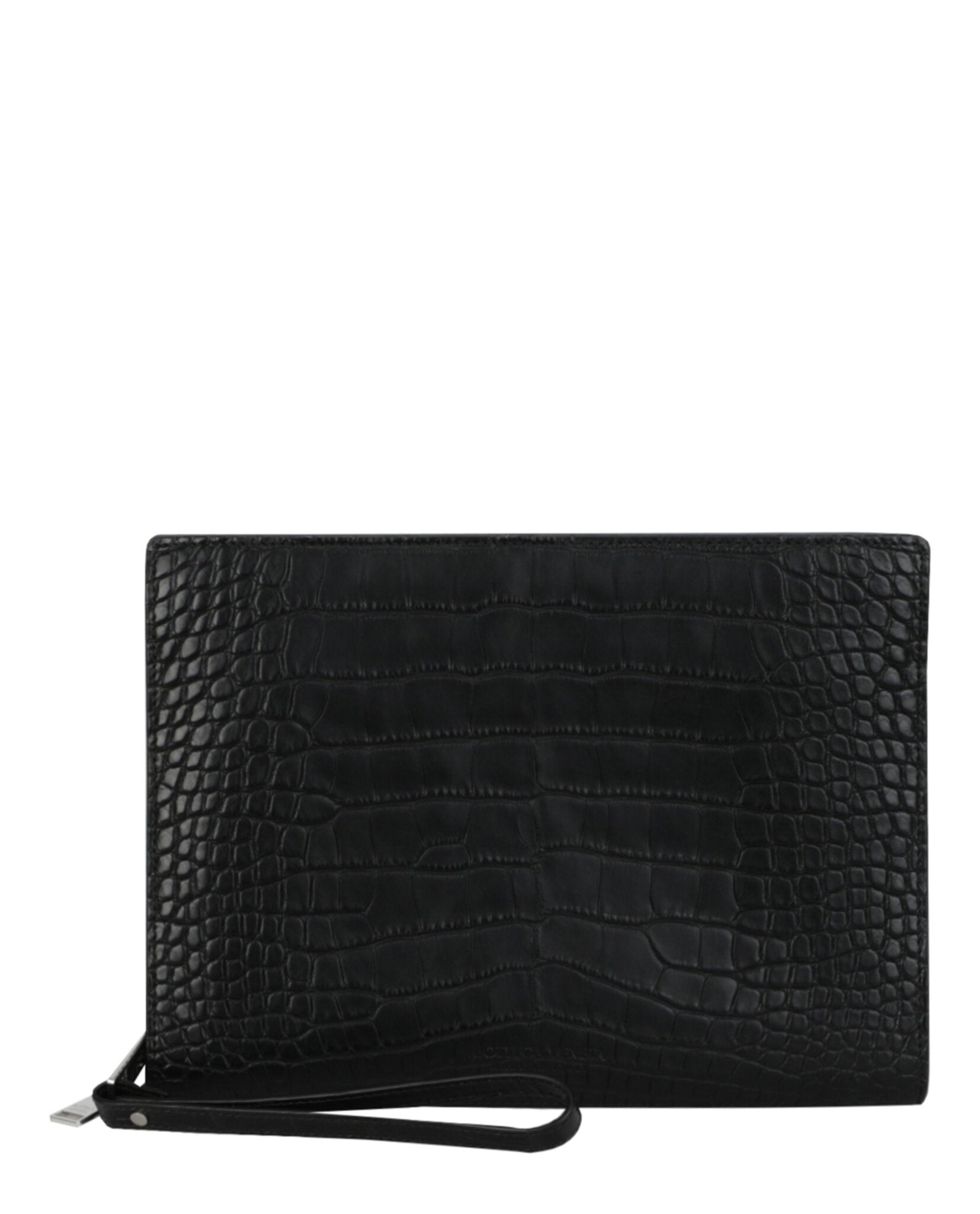 Bottega Veneta Mens Alligator Leather Clutch
