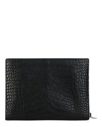 Bottega Veneta Mens Alligator Leather Clutch
