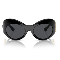 Versace Sunglasses Geometric Full Rim, Black Frame and Dark Grey Lens VE4462GB1/87