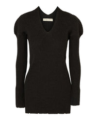 Bottega Veneta Womens Ribbed Knit Sweater