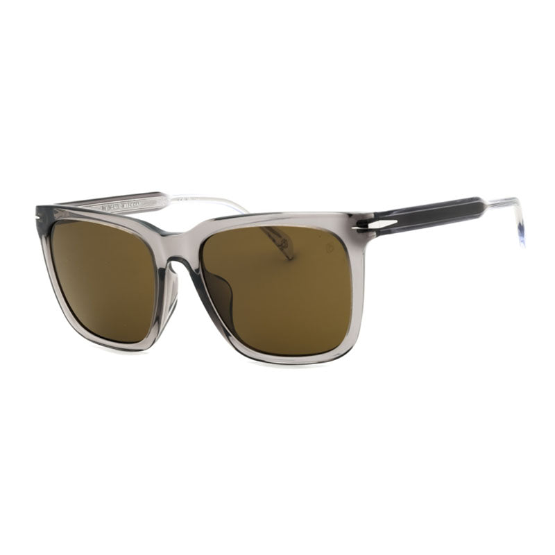 David Beckham Sunglasses Square Full Rim, Grey Frame and Brown Lens DB1120/F/S0KB770