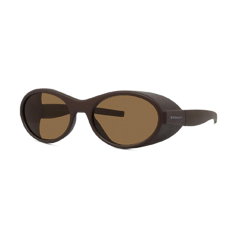 Givenchy Sunglasses Oval Full Rim, Matte Black Frame and Grey Lens GV40065I02A