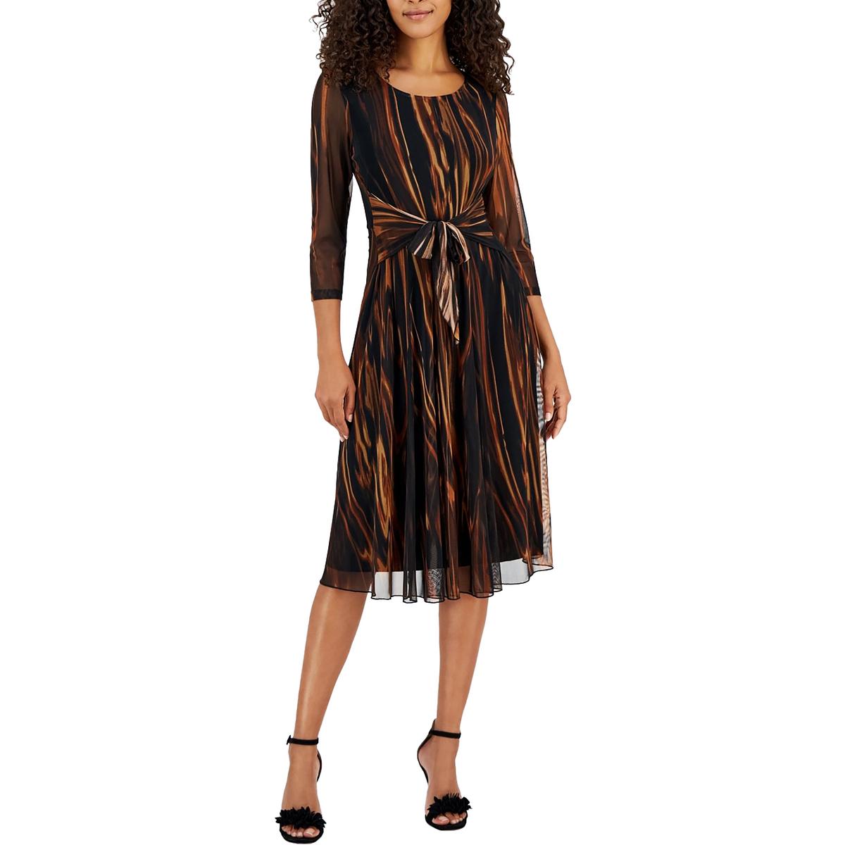 Womens Polyester Midi Dress