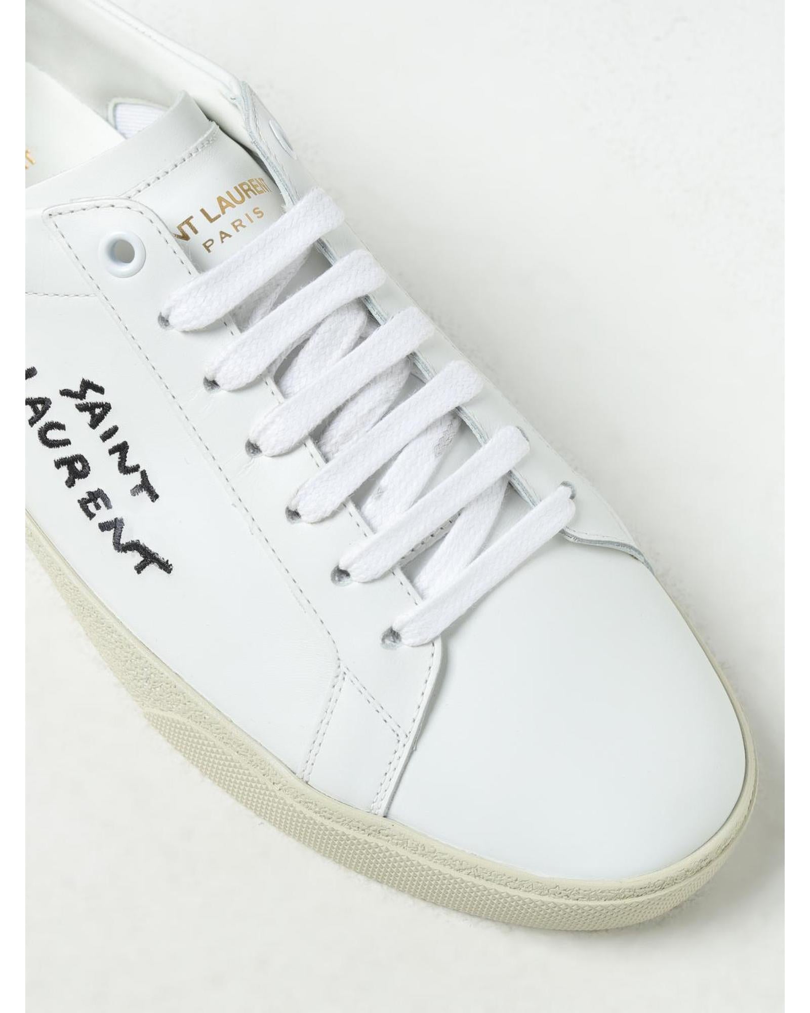 Saint Laurent Court Classic SL06 LowTop Sneakers Men White