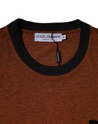 Dolce & Gabbana Brown DG Logo Polyester Crew Neck Men's T-shirt