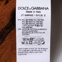 Dolce & Gabbana Brown DG Logo Polyester Crew Neck Men's T-shirt