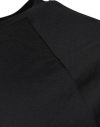 Dolce & Gabbana Black Logo Print Cotton Crew Neck Men's T-shirt