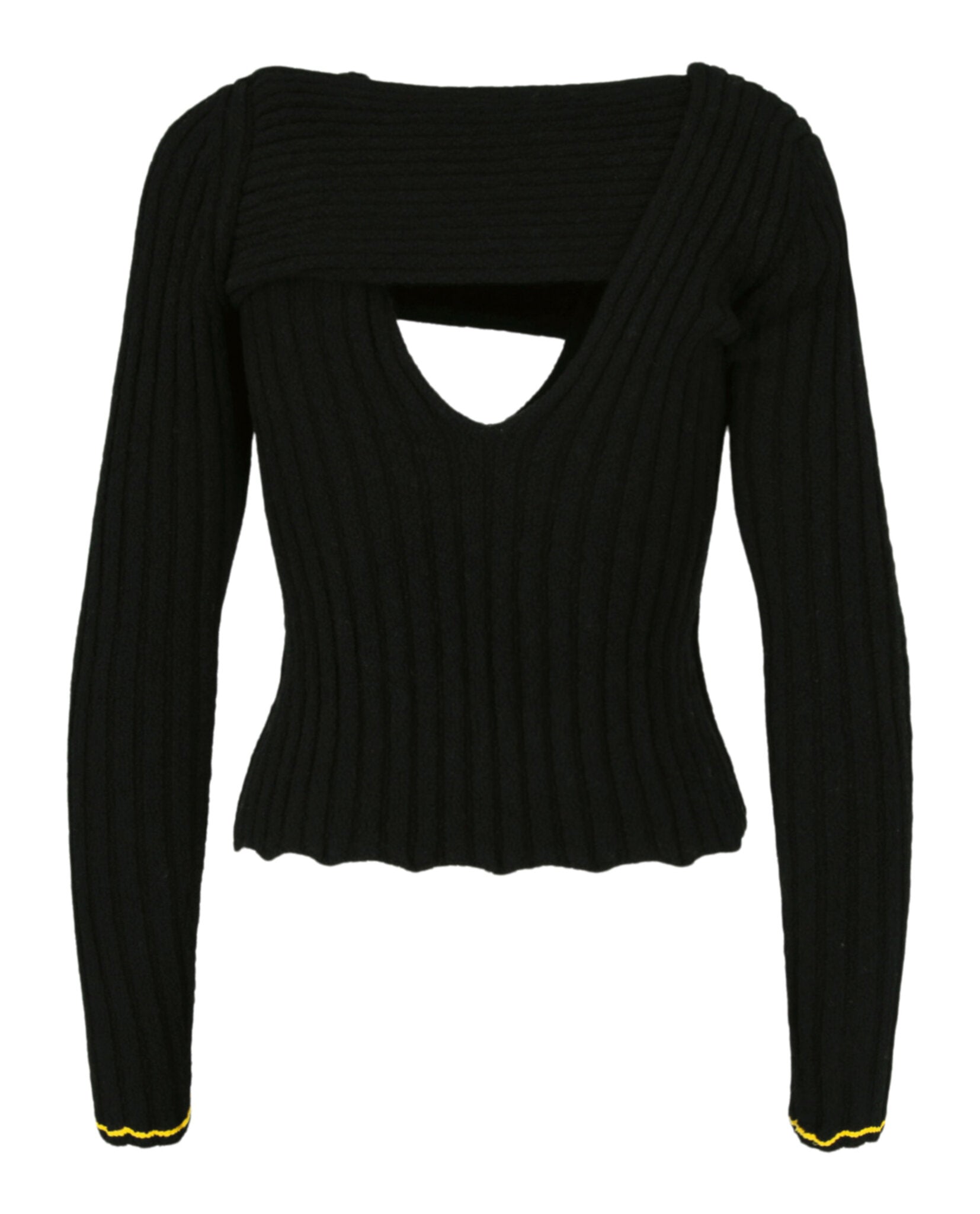Bottega Veneta Womens Boucle Ribbed V-Neck Sweater