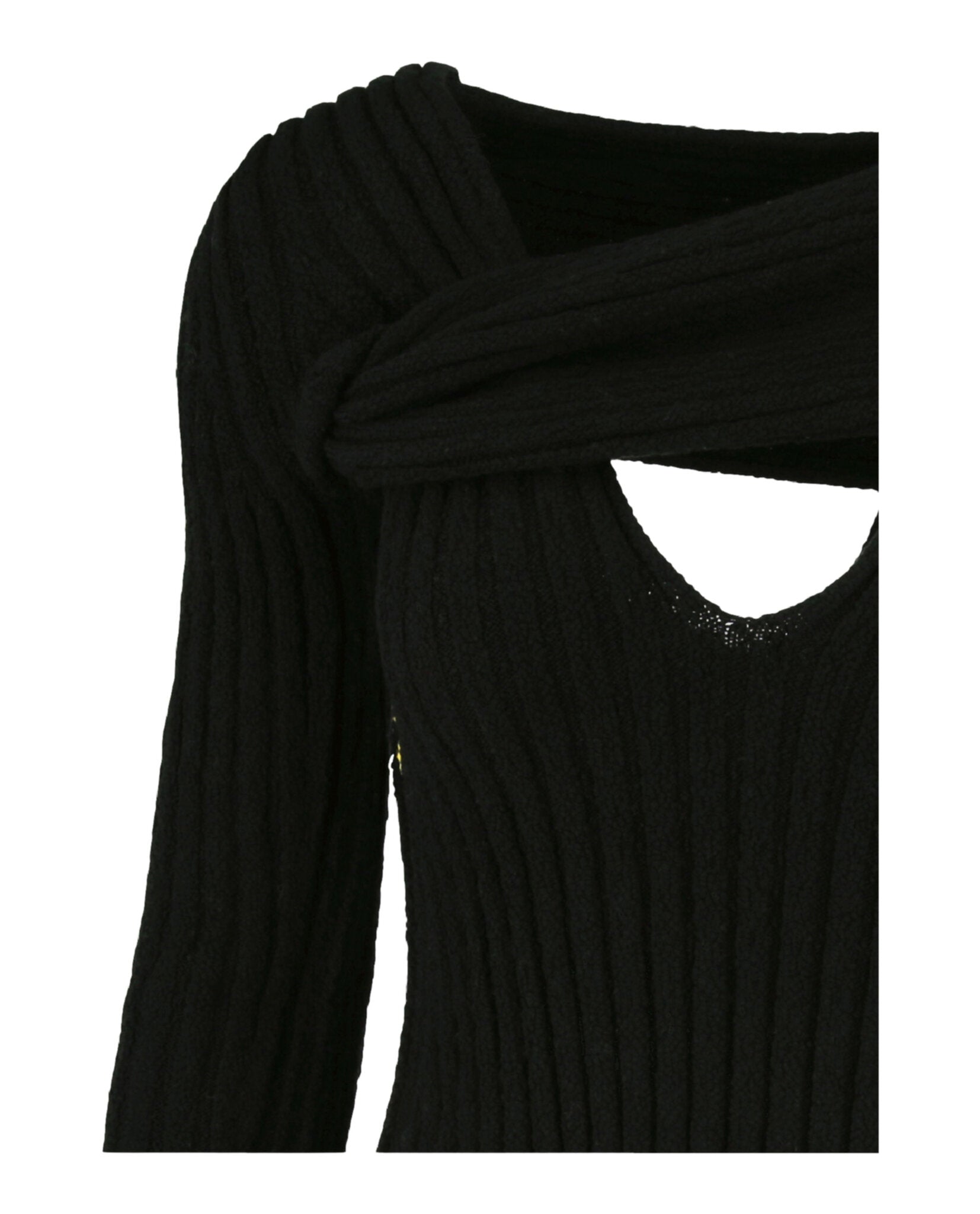 Bottega Veneta Womens Boucle Ribbed V-Neck Sweater