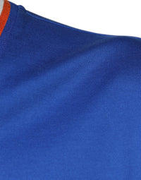 Dolce & Gabbana Blue Logo V-neck Short Sleeve Men's T-shirt