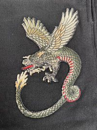 Alexander McQueen Men's Black Cotton Short w/Green Dragon Patch3