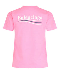 Balenciaga Womens Political Campaign Logo T-Shirt
